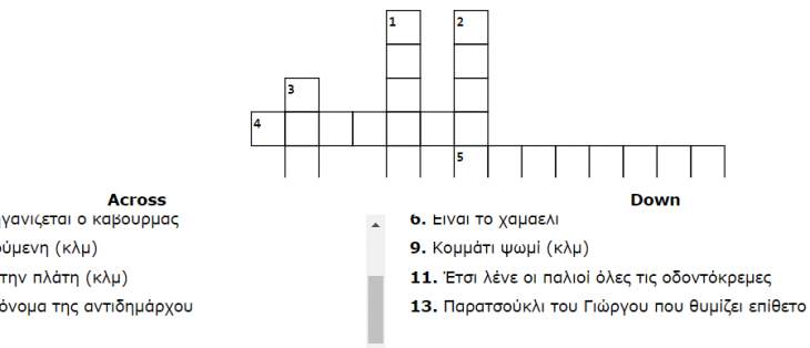 Ένα καλύμνικο σταυρόλεξο! Πόσο γρήγορα μπορείς να το λύσεις;